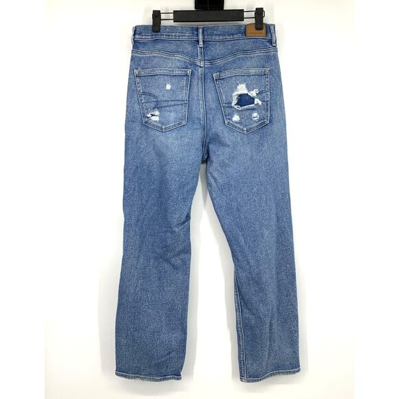 American Eagle Jeans Highest Rise 90s Boyfriend Distressed Rip - Picture 10 of 14